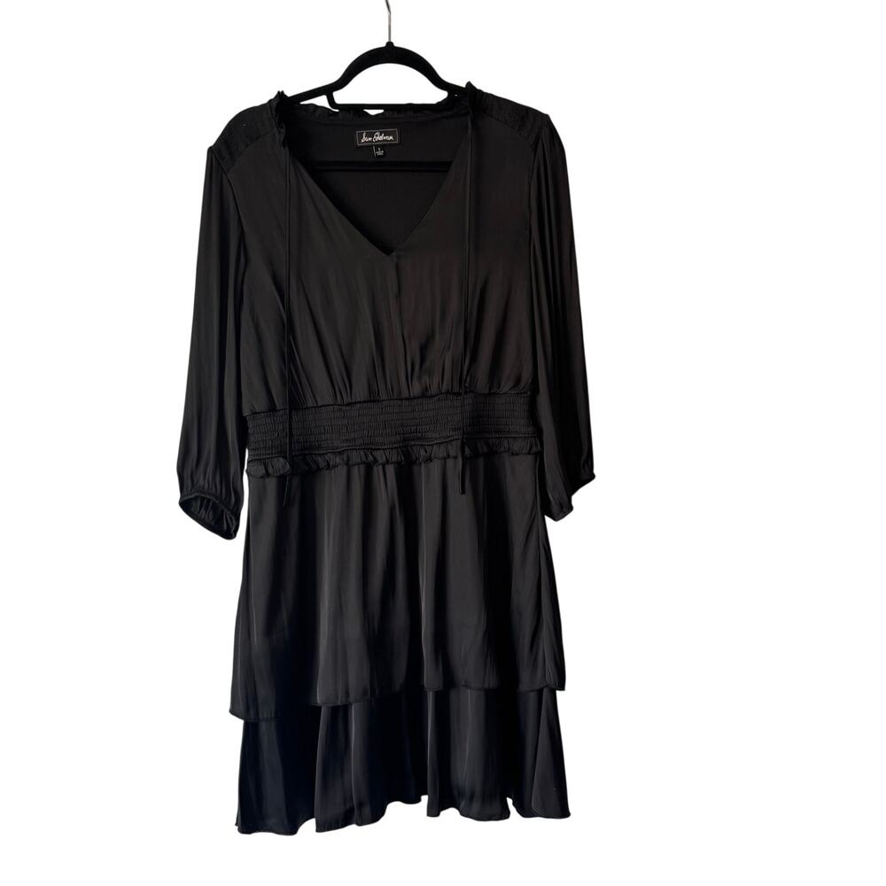 Sam Edelman black tiered mini dress
